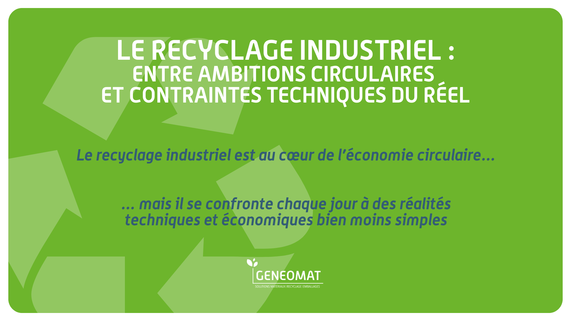recyclage industriel