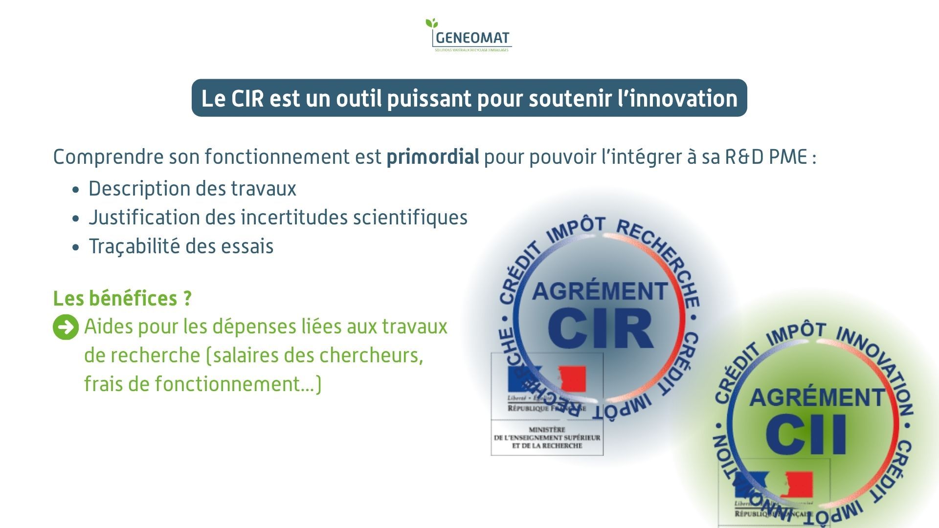 agrééement CIR CII